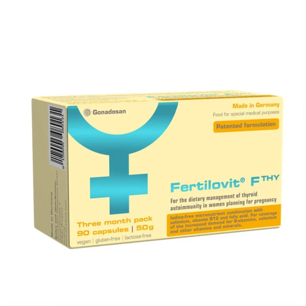 FERTILOVIT® F THY auglības uzturēšanai sievietēm ar vairogdziedzera autoimūnām slimībām, 90 kapsulas