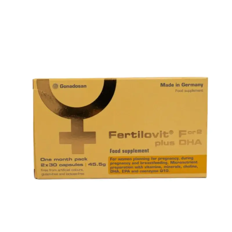 Fertilovit For2 plus DHA uztura bagātinātājs sievietēm grūtniecības plānošanai un zīdīšanas laikā, 2x30 kapsulas, ražots Vācijā