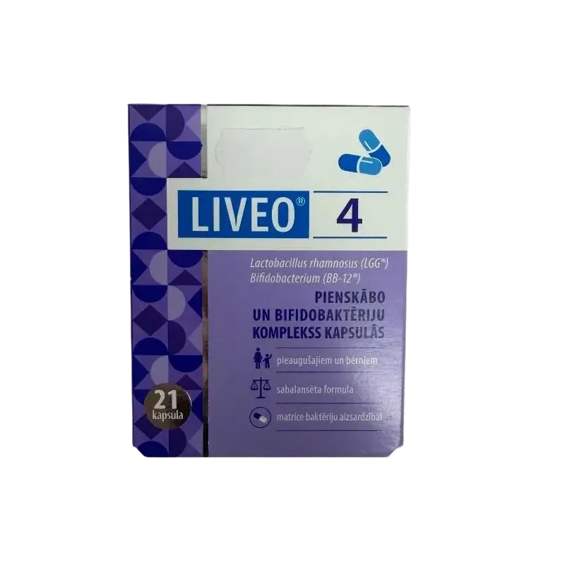 LIVEO 4 pienskābo un bifidobaktēriju komplekss (21 gab.)