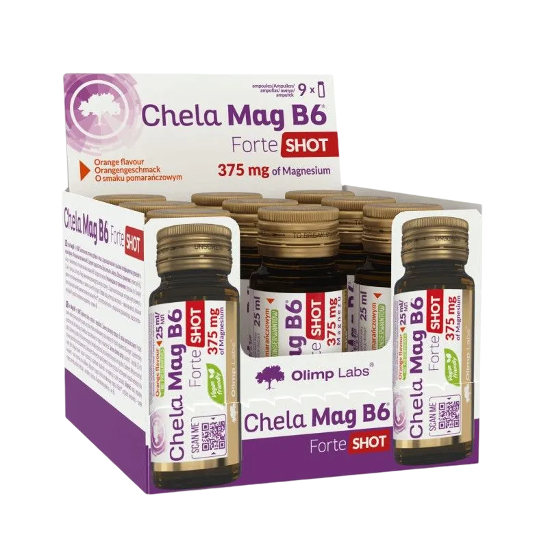 OLIMP LABS Chela Mag B6 Forte Shot (Apelsīns) (9 gab.)