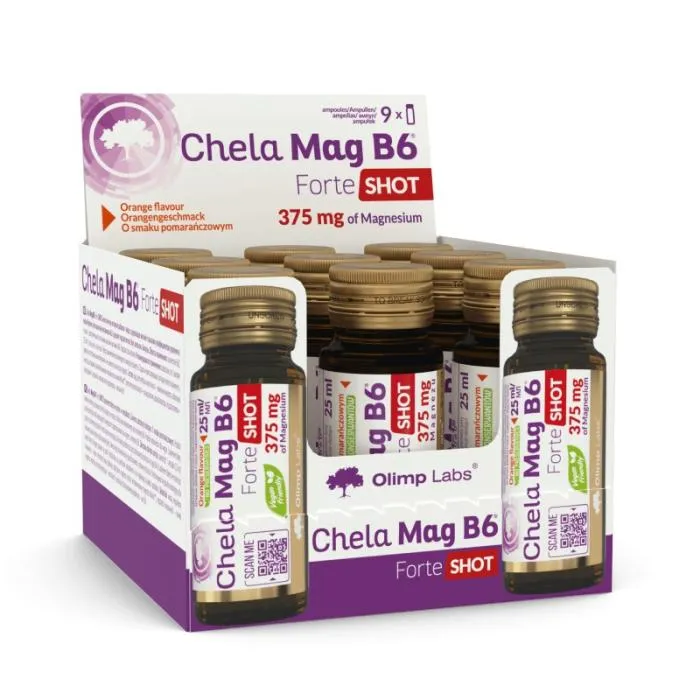 OLIMP LABS Chela Mag B6 Forte Shot (Ķiršu) (25 ml x 9 gab.)
