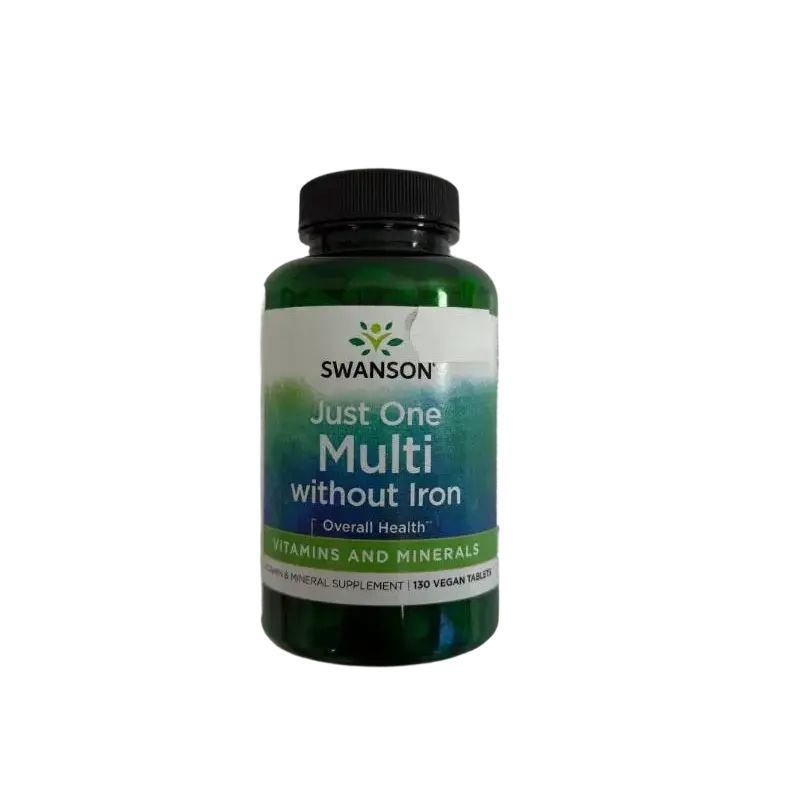 SWANSON Multivitamīnu un minerālu komplekss bez dzelzs (130 kaps.)