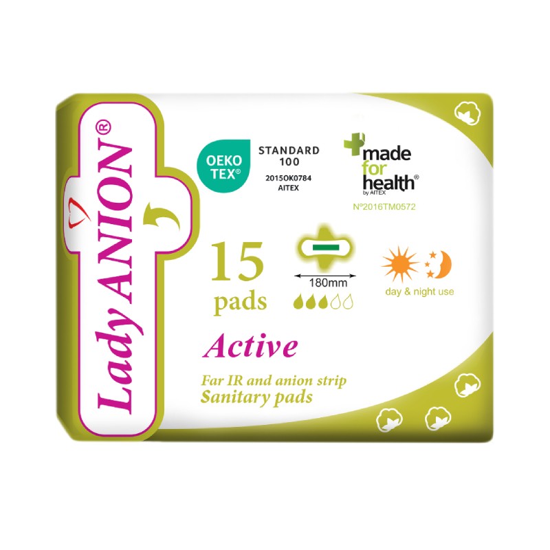 LADY ANION Active plānas higiēniskās paketes (15 gab.)