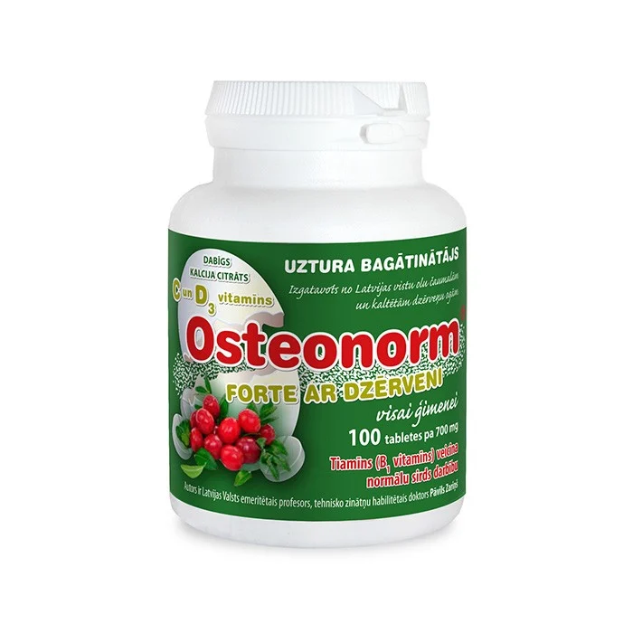 Osteonorm forte ar dzērveni 700mg (100 tabl.)