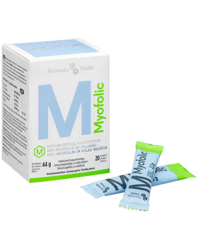 Formula Vitale Myofolic pulveris ar zemeņu garšu (20 paciņ.)